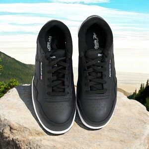 Reebok Women’s Size 8 / Men’s Size 6 Black‎ Leather Work Shoes Comp Toe Sneakers